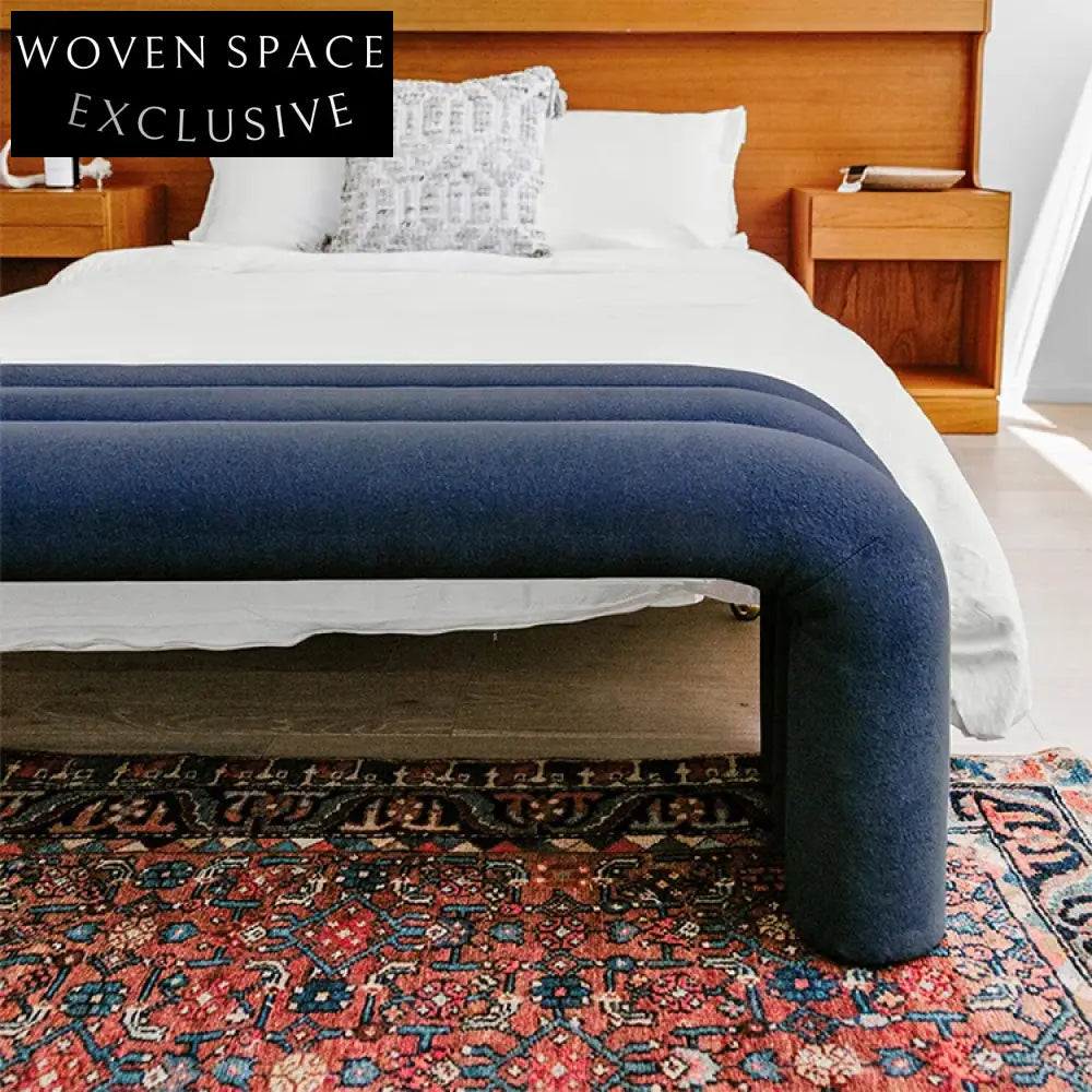 Modern Velvet Ottoman Bench, Plush Bed End Stool, Living Room Furniture