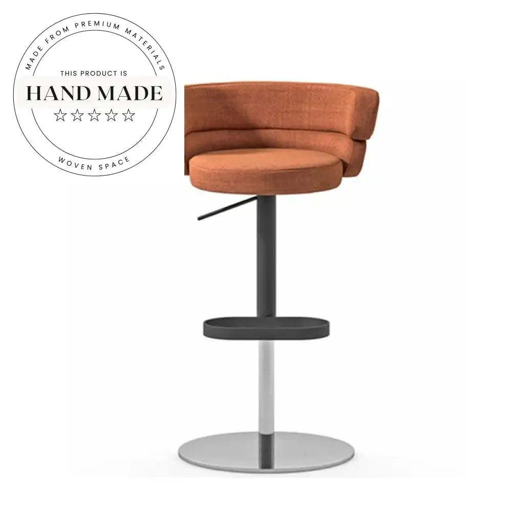 Modern Velvet Rotating Adjustable Stainless Steel Bar Stool