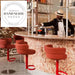 Modern Velvet Rotating Adjustable Stainless Steel Bar Stool