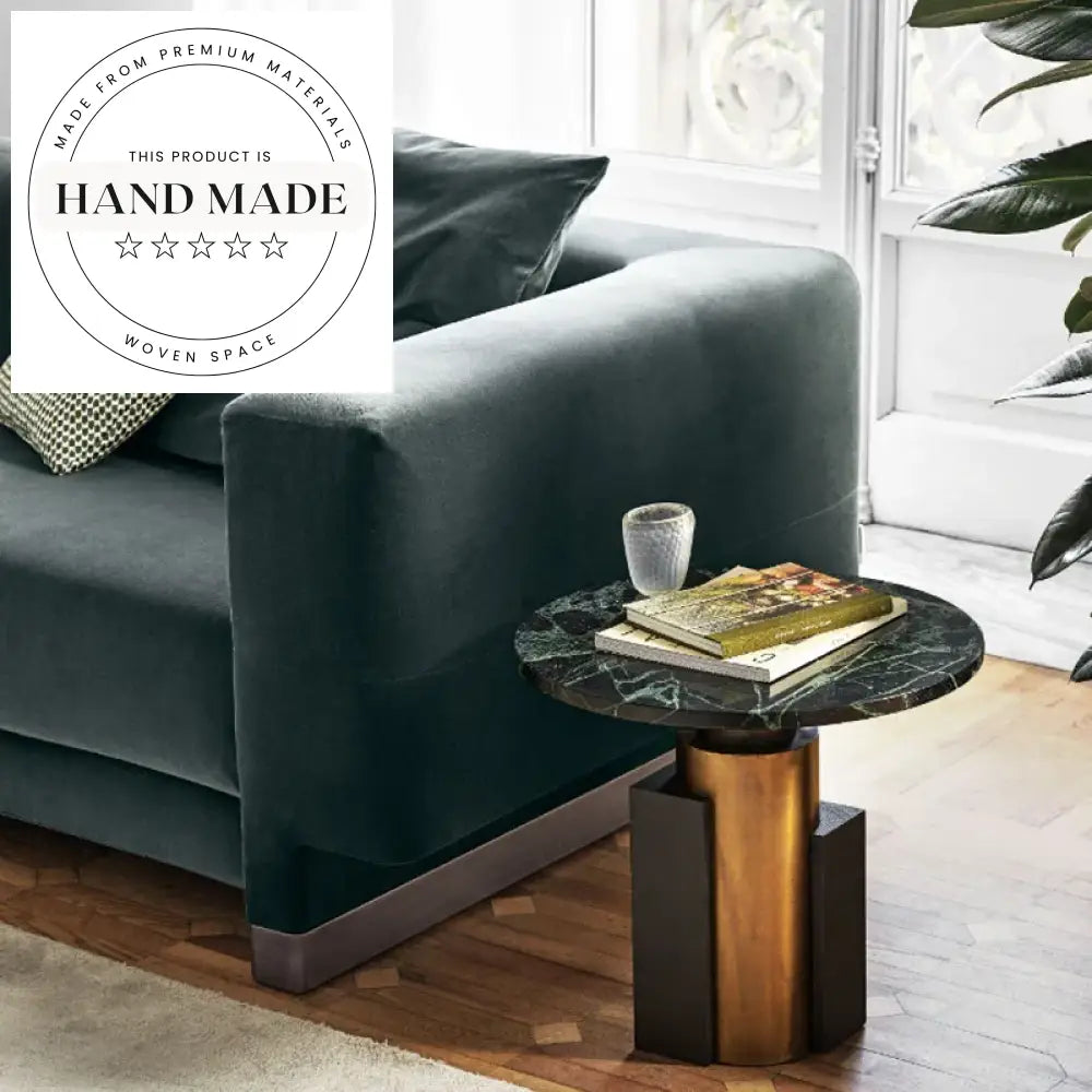 Modern Velvet Sectional Chesterfield Metal Frame Living Room Sofa
