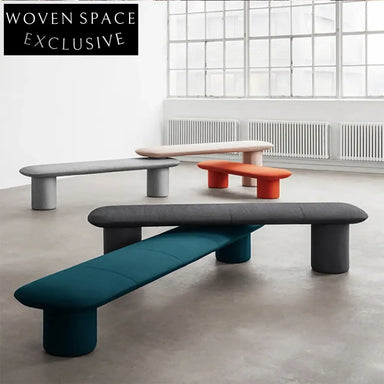 Modern Velvet Teddy Fabric Leisure Sofa Bench – Ottoman Bed End Stool