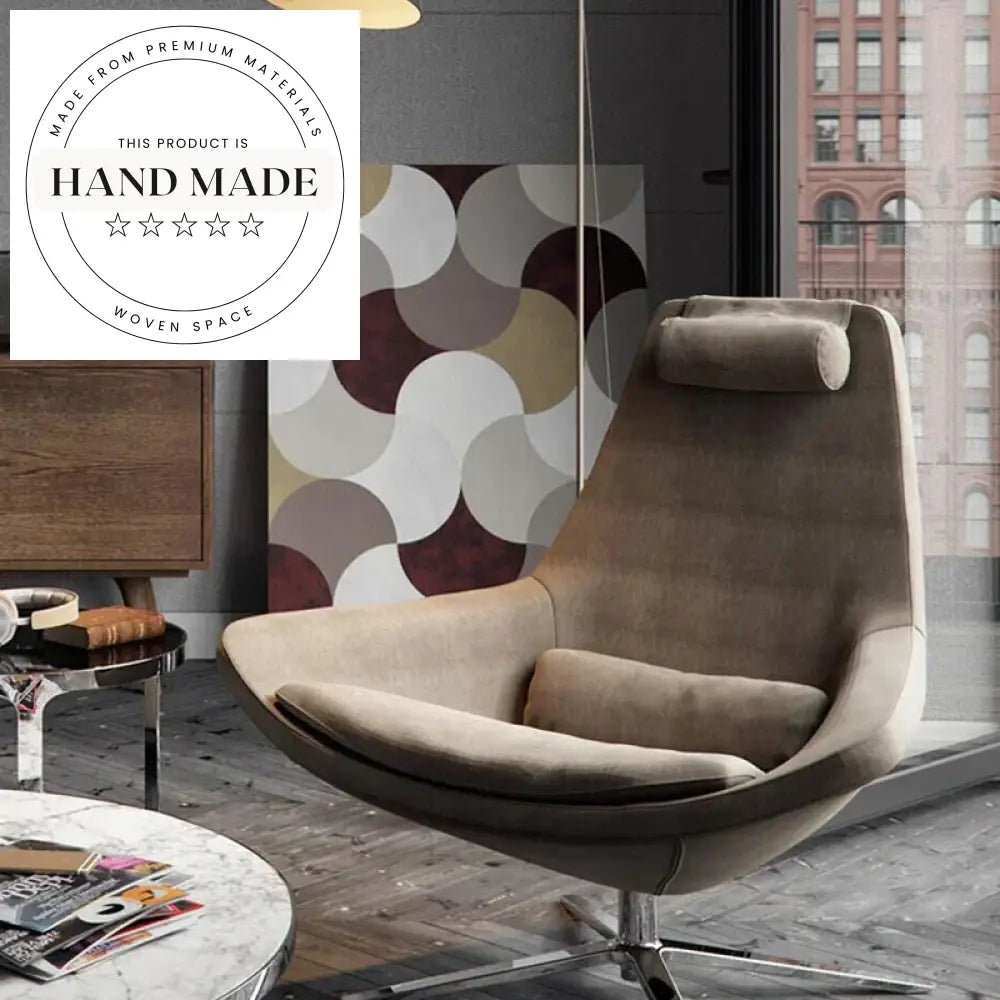 Modern Velvet Tufted Swivel Lounge Chair for Living Room & Office
