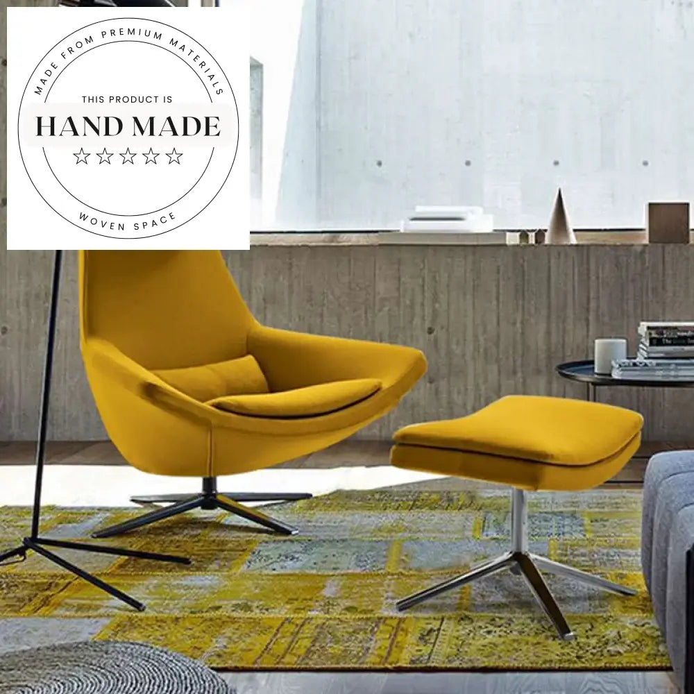 Modern Velvet Tufted Swivel Lounge Chair for Living Room & Office