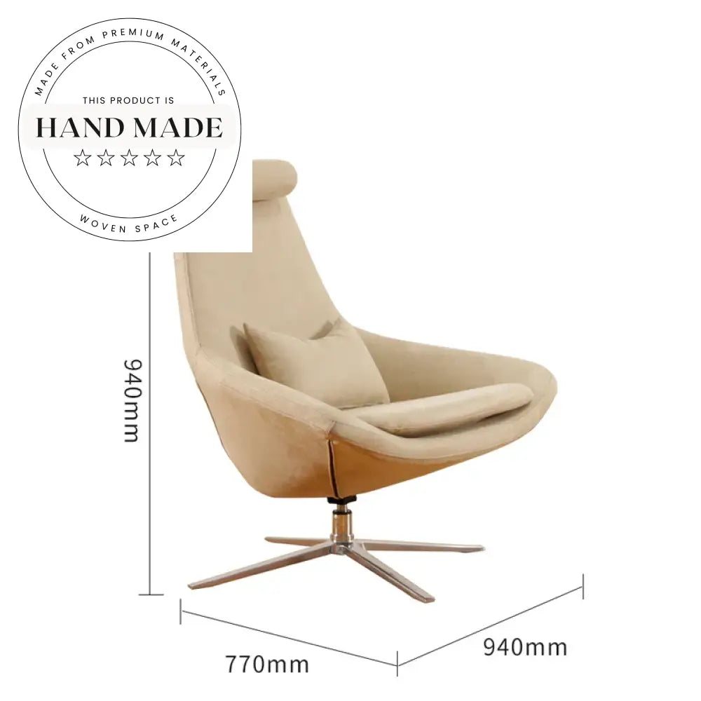 Modern Velvet Tufted Swivel Lounge Chair for Living Room & Office