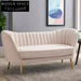 Modern Velvet Two-Seater Sofa with High-Density Sponge for Chic Living