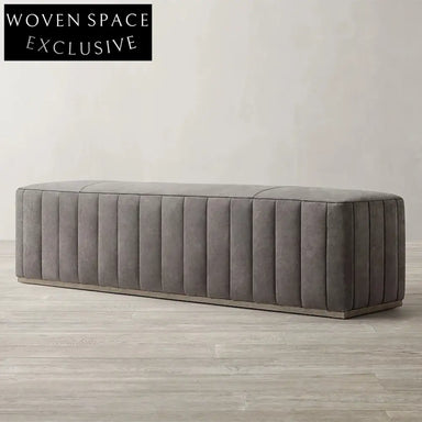 Modern Velvet Upholstered Bed End Bench with Stylish Metal or Wood Legs