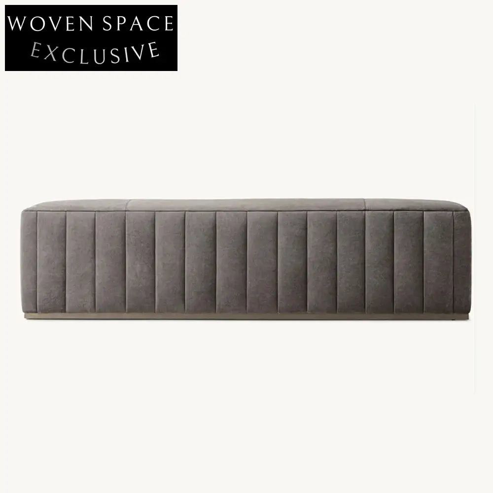 Modern Velvet Upholstered Bed End Bench with Stylish Metal or Wood Legs