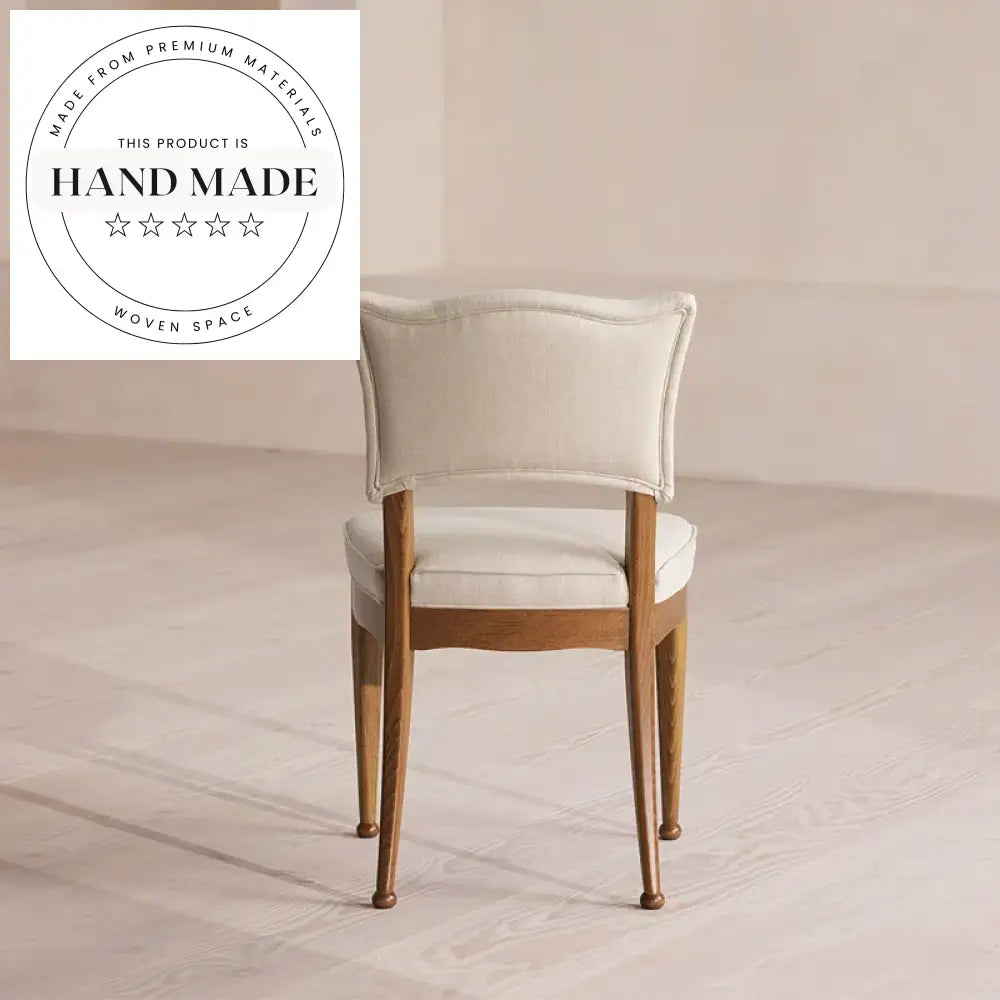 Modern Velvet Upholstered Dining Armchair with Solid Oak Wood Frame