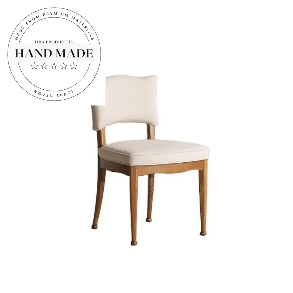 Modern Velvet Upholstered Dining Armchair with Solid Oak Wood Frame