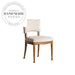 Modern Velvet Upholstered Dining Armchair with Solid Oak Wood Frame