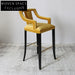 Modern Velvet Upholstered High Bar Stool, Designer Restaurant Bar Chair