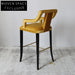 Modern Velvet Upholstered High Bar Stool, Designer Restaurant Bar Chair