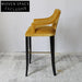 Modern Velvet Upholstered High Bar Stool, Designer Restaurant Bar Chair
