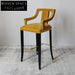 Modern Velvet Upholstered High Bar Stool, Designer Restaurant Bar Chair