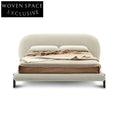 Modern Velvet Upholstered King Size Box Bed Frame, Elegant Wooden Bed