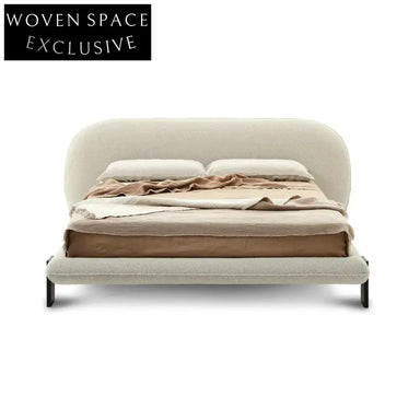 Modern Velvet Upholstered King Size Box Bed Frame, Elegant Wooden Bed