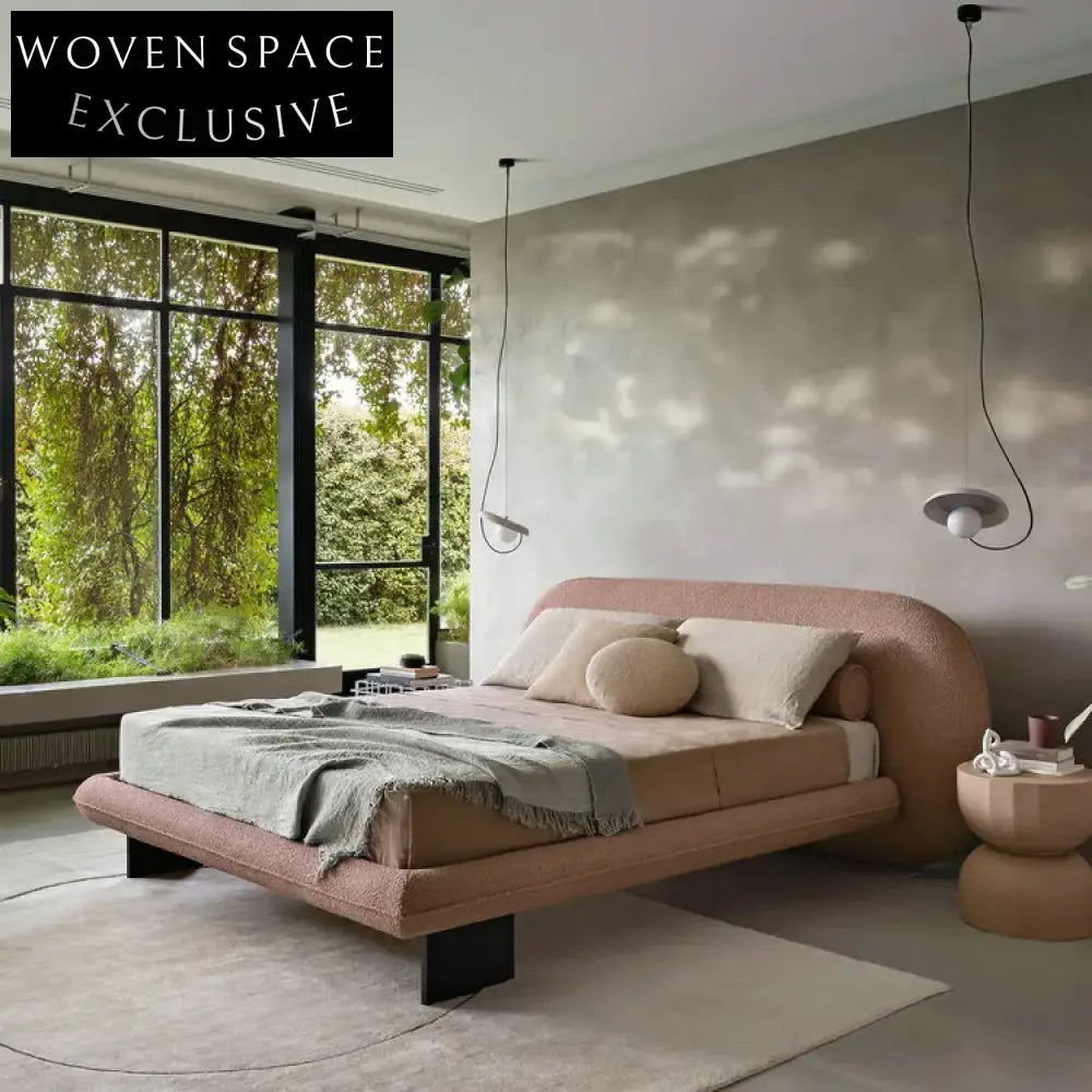 Modern Velvet Upholstered King Size Box Bed Frame, Elegant Wooden Bed