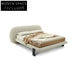 Modern Velvet Upholstered King Size Box Bed Frame, Elegant Wooden Bed