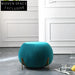 Modern Velvet Upholstered Round Living Room Accent Decorative Stool