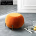 Modern Velvet Upholstered Round Living Room Accent Decorative Stool