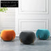 Modern Velvet Upholstered Round Living Room Accent Decorative Stool