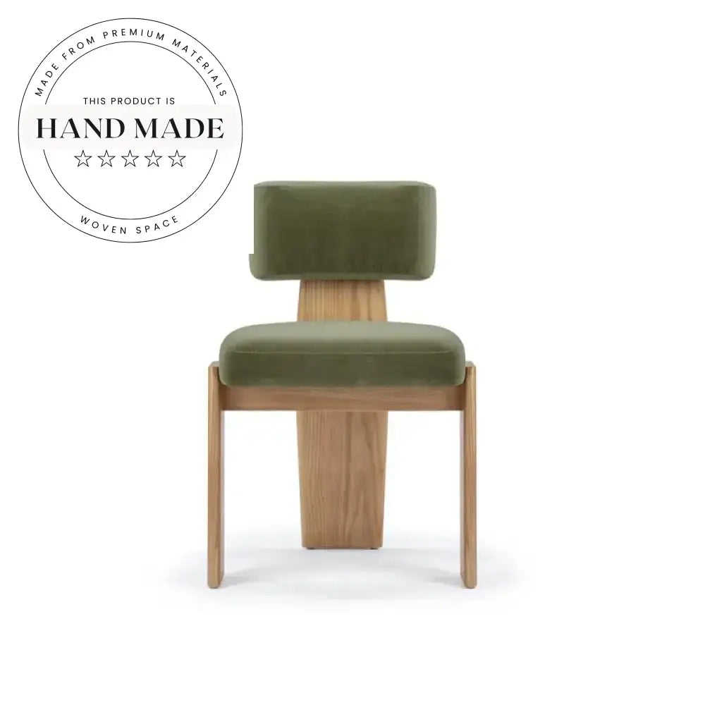 Modern Velvet Upholstered Solid Oak Frame Cafe Hotel Dining Chair