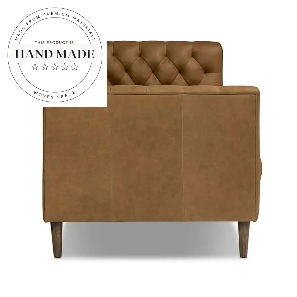 Modern Vintage Leather Chesterfield Apartment Living Room Sofa Set
