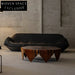 Modern Vintage Organic Chesterfield Leather Sofa Armchair Set for Living