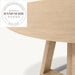 Modern Vintage Round Oak Wood 6 Seater Dining Table