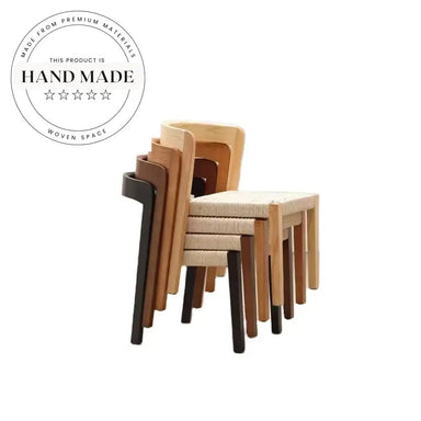 Modern Vintage Solid Ash Wood Rattan Nordic Dining Chair