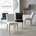 Modern Vintage Upholstered Dining Chair Natural Wood Legs Cafe Restaurant Chair
