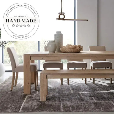 Modern Vintage Upholstered Dining Chair Natural Wood Legs Cafe Restaurant Chair