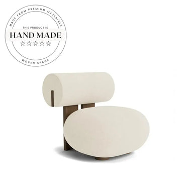 Modern Wabi-Sabi Boucle Fabric Single Lounge Recliner Chair