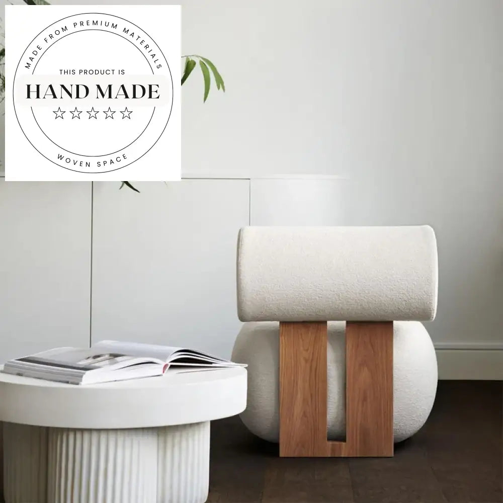 Modern Wabi-Sabi Boucle Fabric Single Lounge Recliner Chair