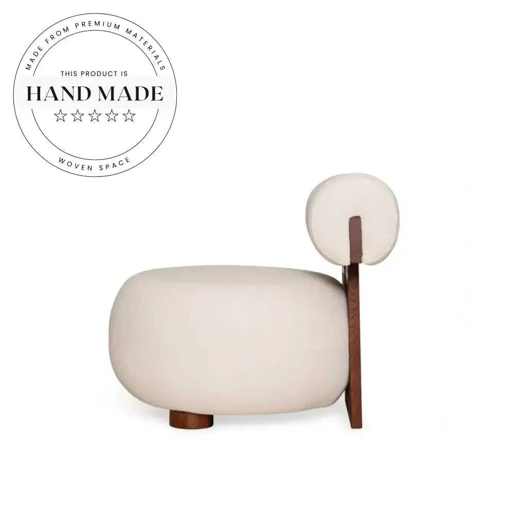 Modern Wabi-Sabi Boucle Fabric Single Lounge Recliner Chair