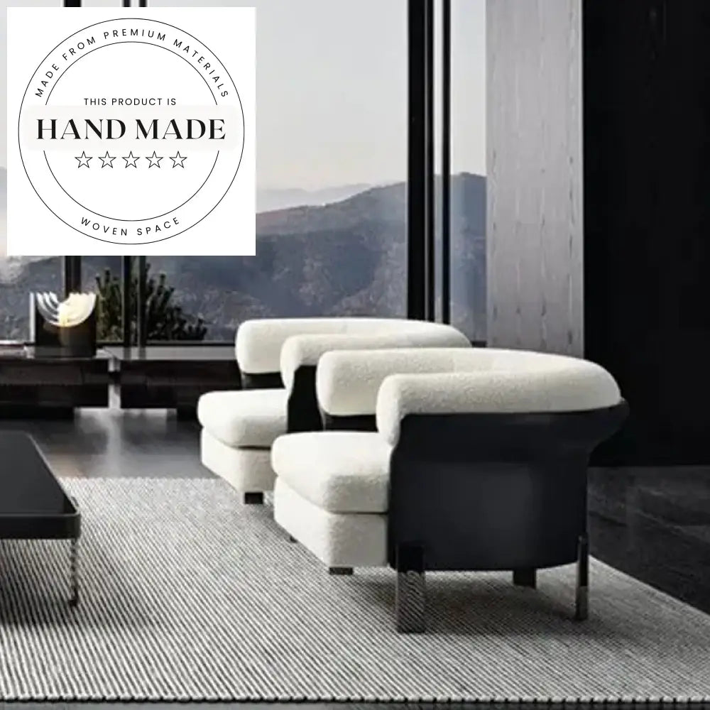 Modern Wabi-Sabi Fabric Lounge Chair for Stylish Living Room Spaces