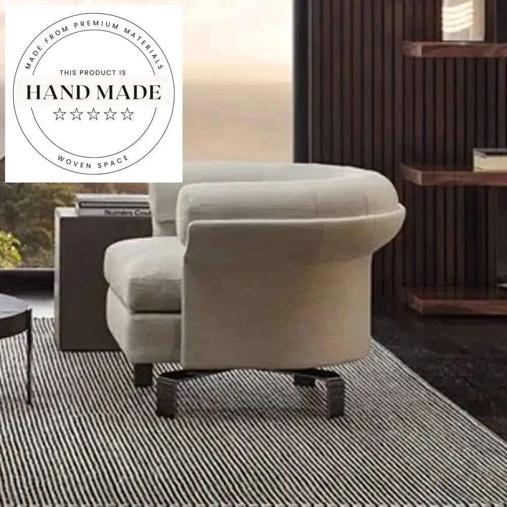 Modern Wabi-Sabi Fabric Lounge Chair for Stylish Living Room Spaces
