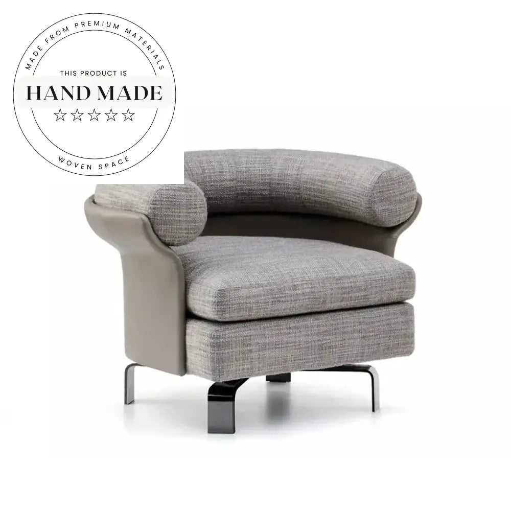 Modern Wabi-Sabi Fabric Lounge Chair for Stylish Living Room Spaces
