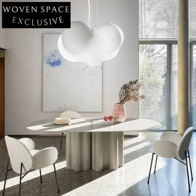 Modern Wabi Sabi Solid Wood Round Dining Table for Home or Restaurant