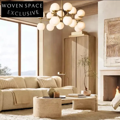 Modern Wabi-Sabi Style Natural Travertine Marble Oval Living Room Coffee Table