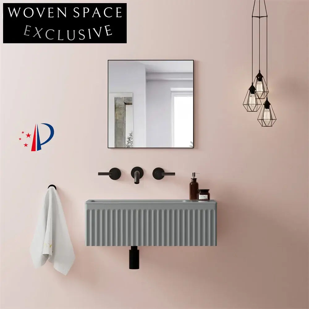 Modern Wall Mounted Artificial Stone Bathroom Vanity Sink for Stylish Spaces