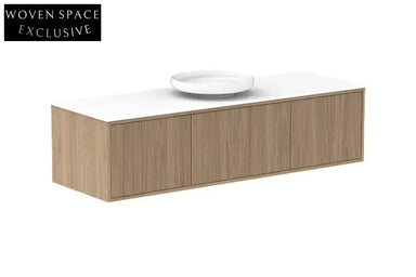 Modern Wall Mounted Bathroom Vanity, Wood Finish, Soft-Close Drawers, 58-Inch