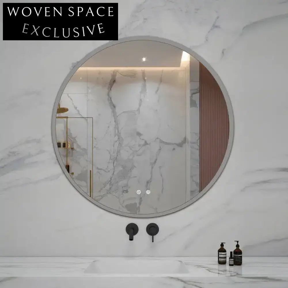 Modern Wall-Mounted LED Backlit Bathroom Mirror with Dimmable Smart Features Mirror