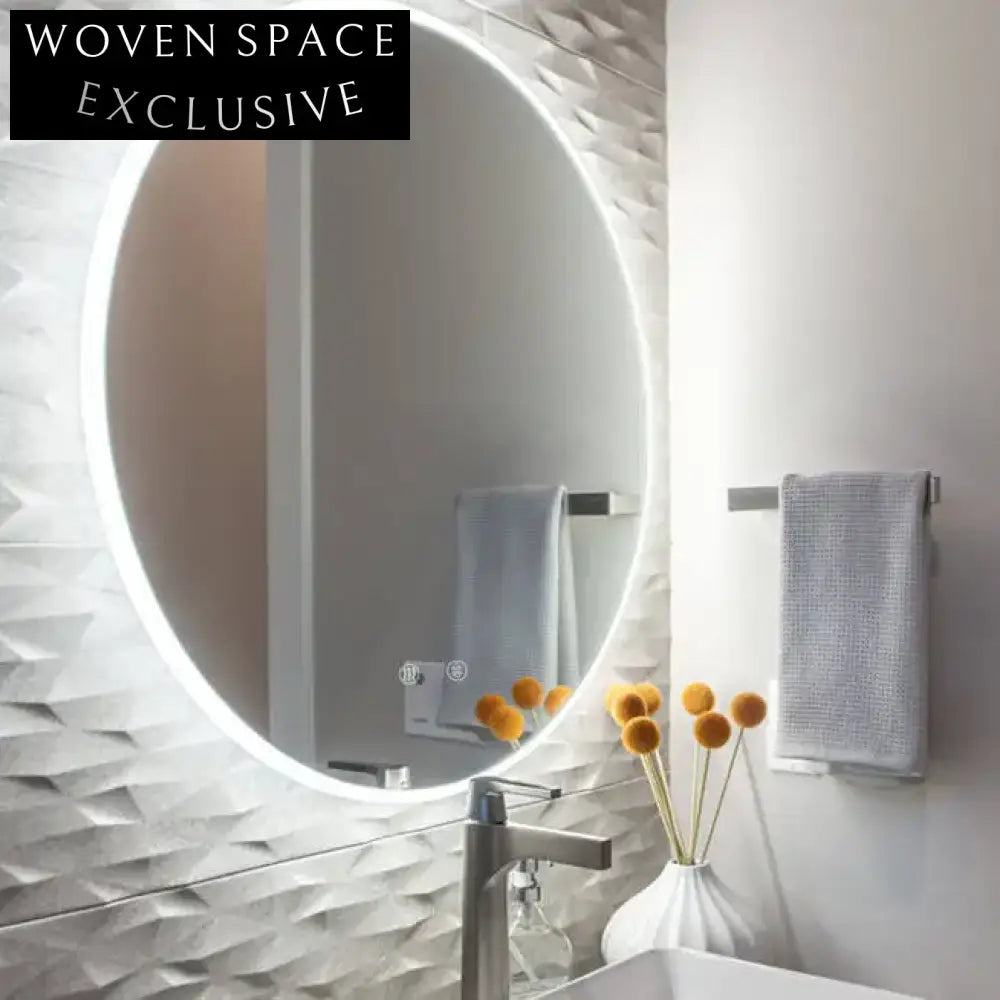 Modern Wall-Mounted LED Backlit Bathroom Mirror with Dimmable Smart Features Mirror