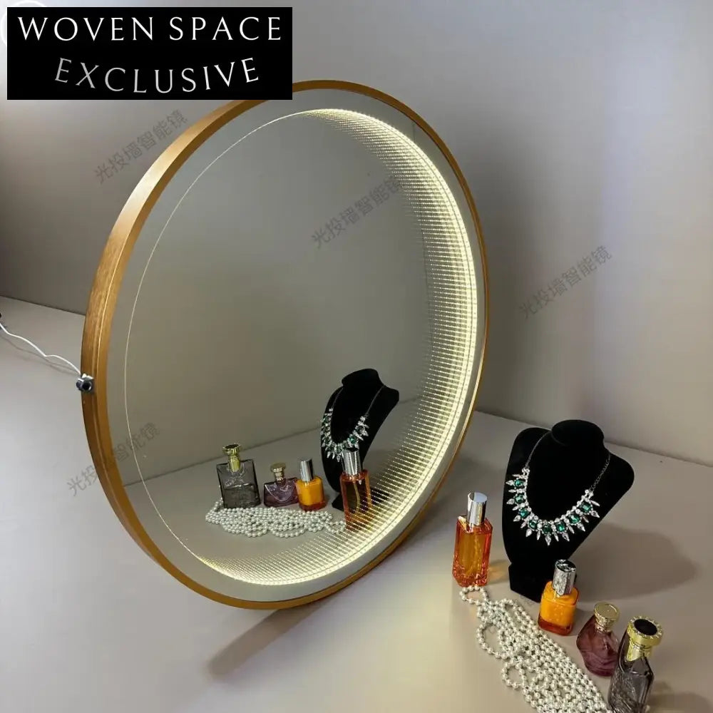 Modern Wall-Mounted LED Infinity Tunnel Bathroom Mirror