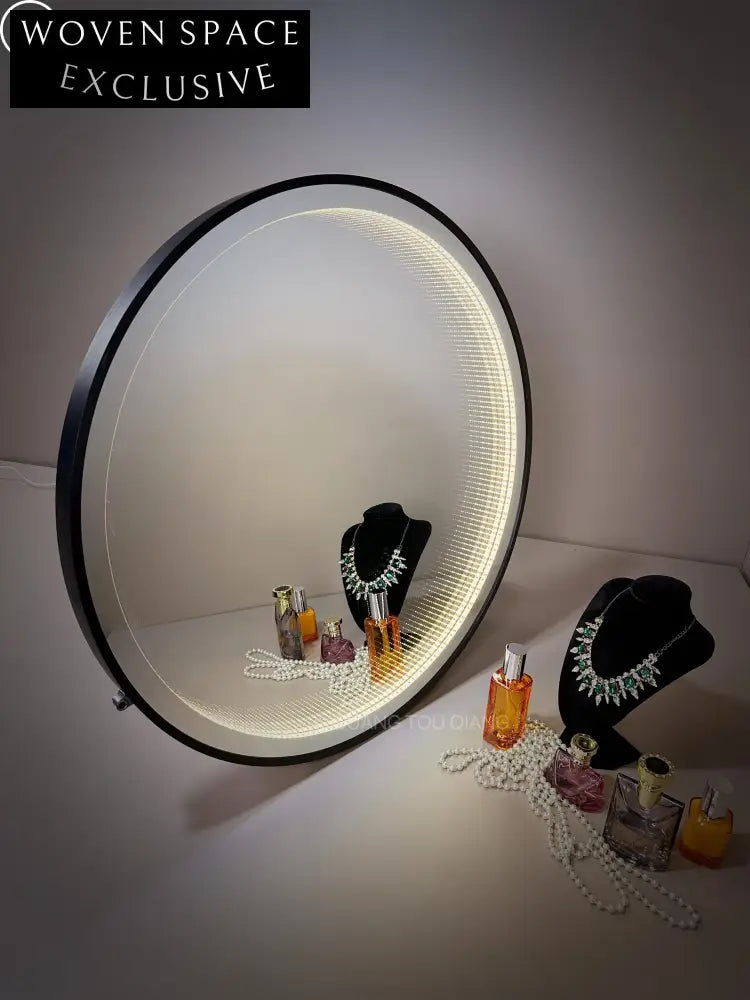 Modern Wall-Mounted LED Infinity Tunnel Bathroom Mirror