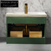 Modern Wall-Mounted Plywood Bathroom Vanity with Integrated Sink Base