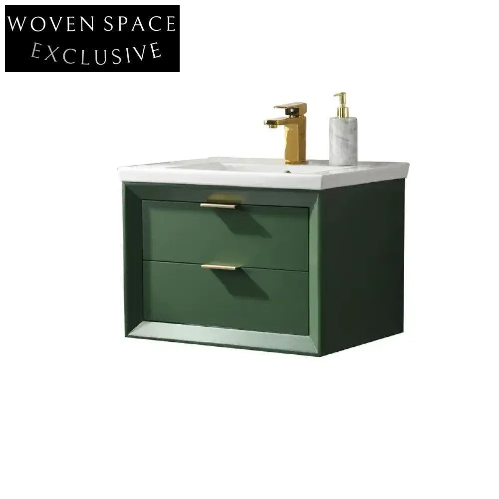 Modern Wall-Mounted Plywood Bathroom Vanity with Integrated Sink Base