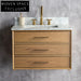 Modern Wall Mounted Single Sink Bathroom Vanity Cabinet with Soft-Close Drawers