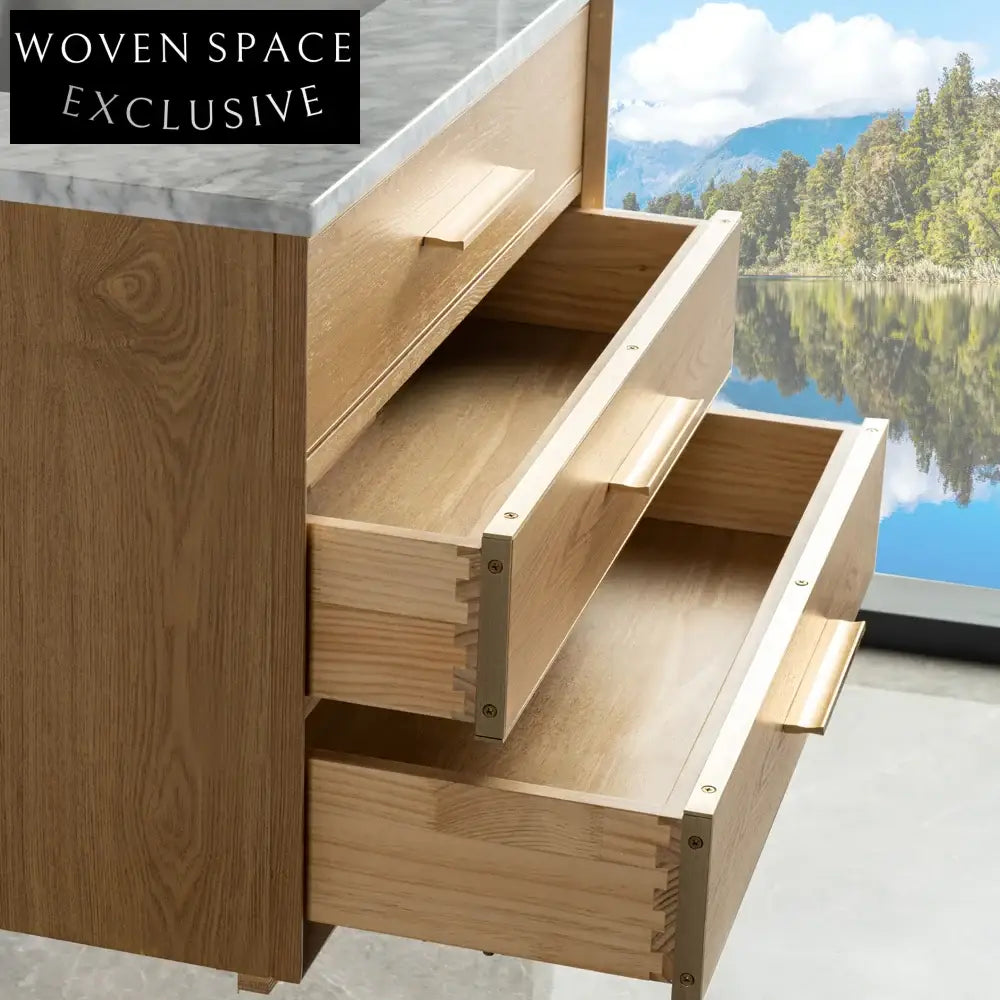 Modern Wall Mounted Single Sink Bathroom Vanity Cabinet with Soft-Close Drawers